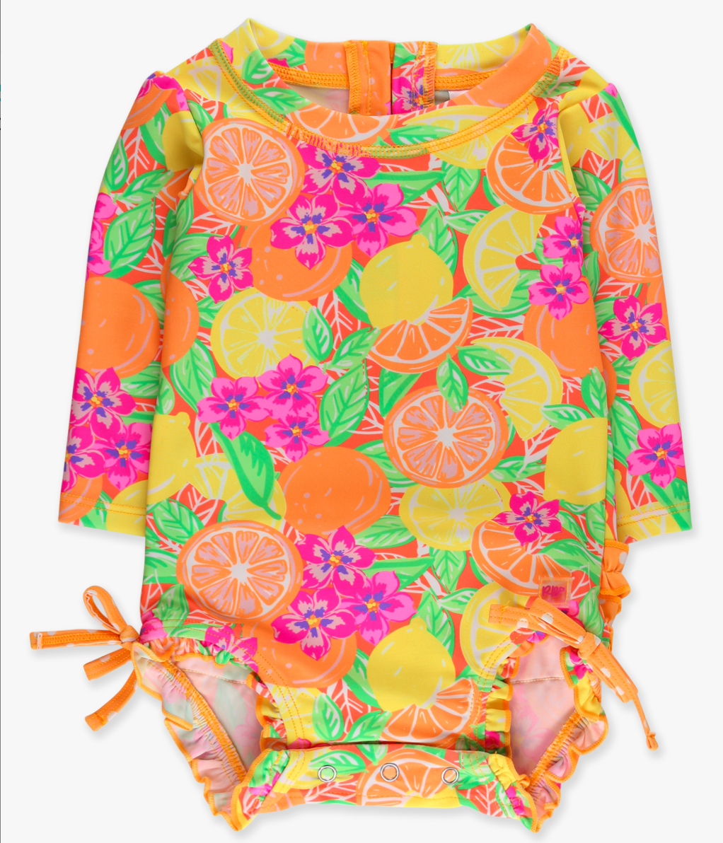 Rashguard Ruffle One-Piece, Squeeze The Day