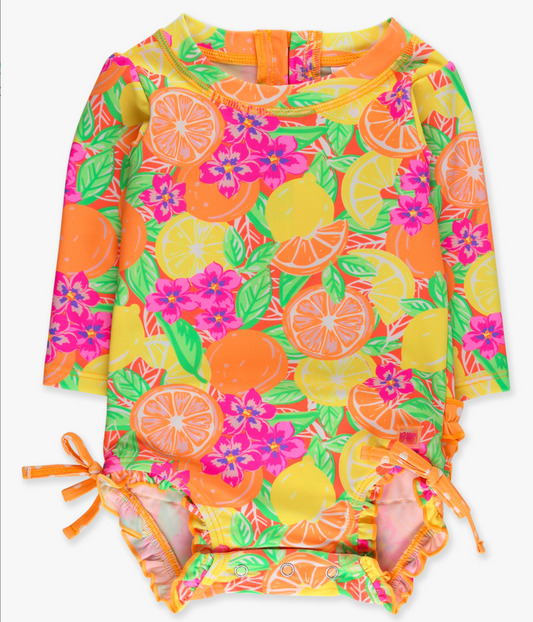 Rashguard Ruffle One-Piece, Squeeze The Day