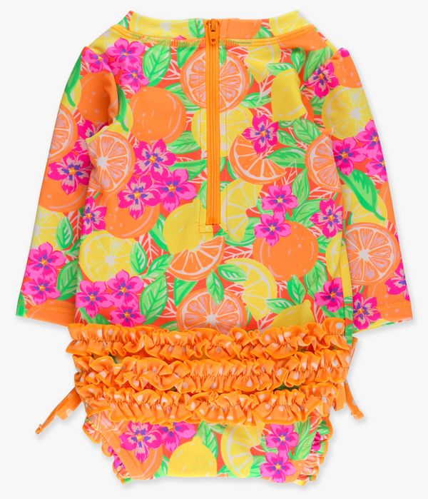 Rashguard Ruffle One-Piece, Squeeze The Day