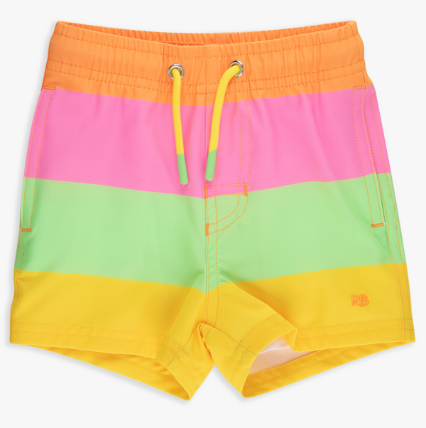 Hybrid Swim Trunk, Citrus Colorblock