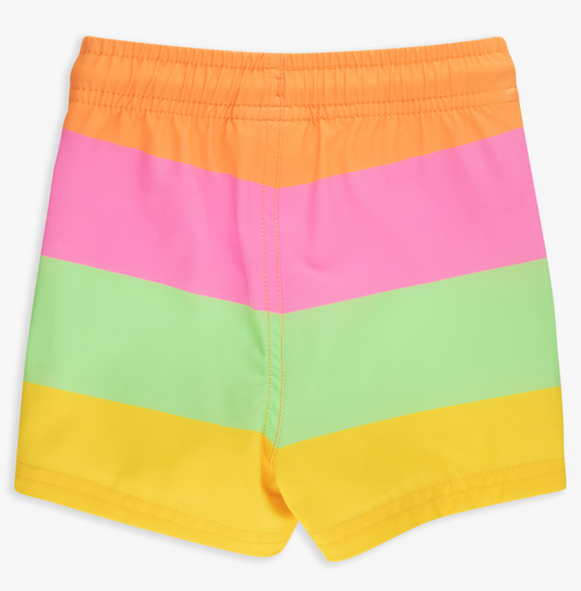 Hybrid Swim Trunk, Citrus Colorblock