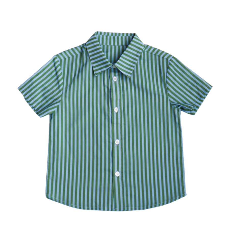 Beau Shirt, Blue & Green Stripe - Magpies Paducah