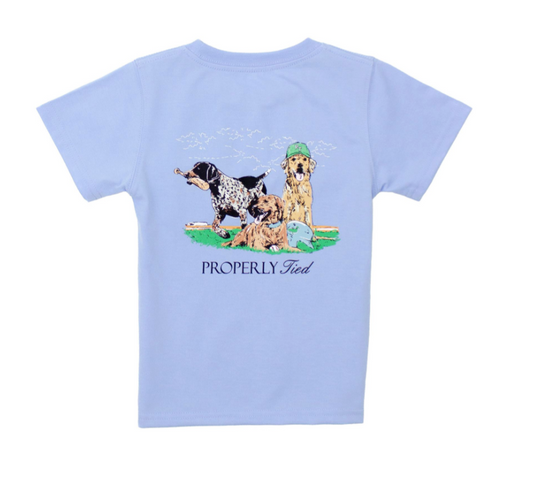 Short Sleeve Tee, Light Blue Diamond Dogs - Magpies Paducah
