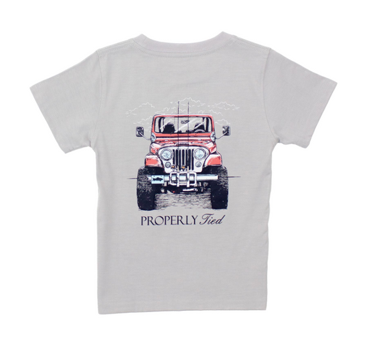 Short Sleeve Tee, Ice Grey Rod Runner - Magpies Paducah