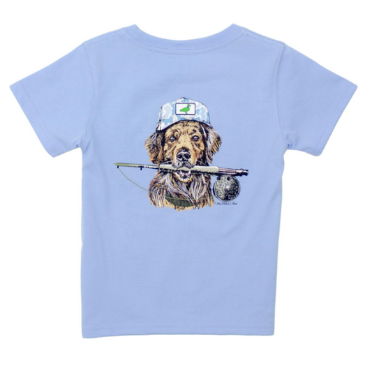 Short Sleeve Tee, Light Blue Fishing Buddy - Magpies Paducah
