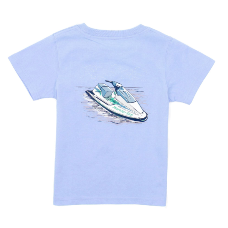 Short Sleeve Tee, Light Blue Jet Ski - Magpies Paducah