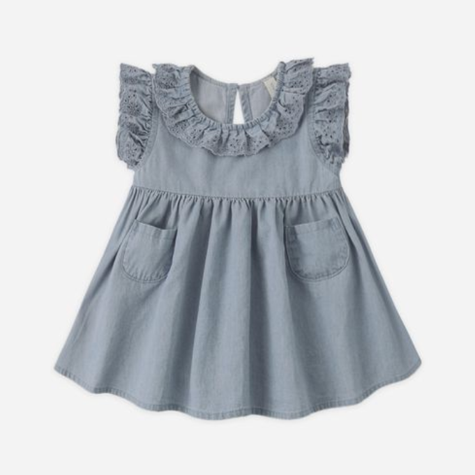 Sophie Dress, Chambray - Magpies Paducah