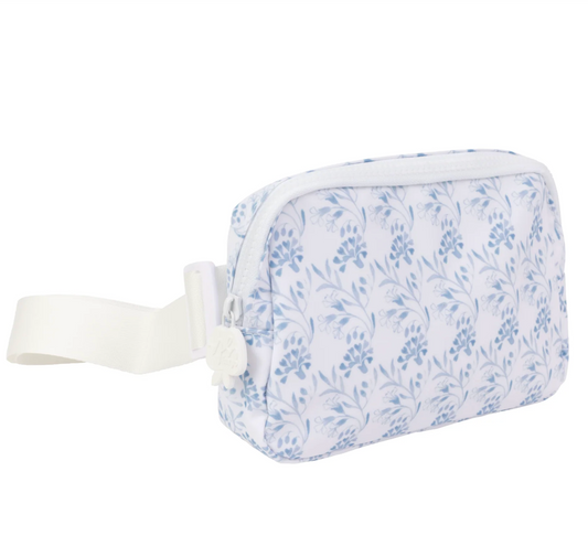 Crossover Belt Bag, Navy Floral