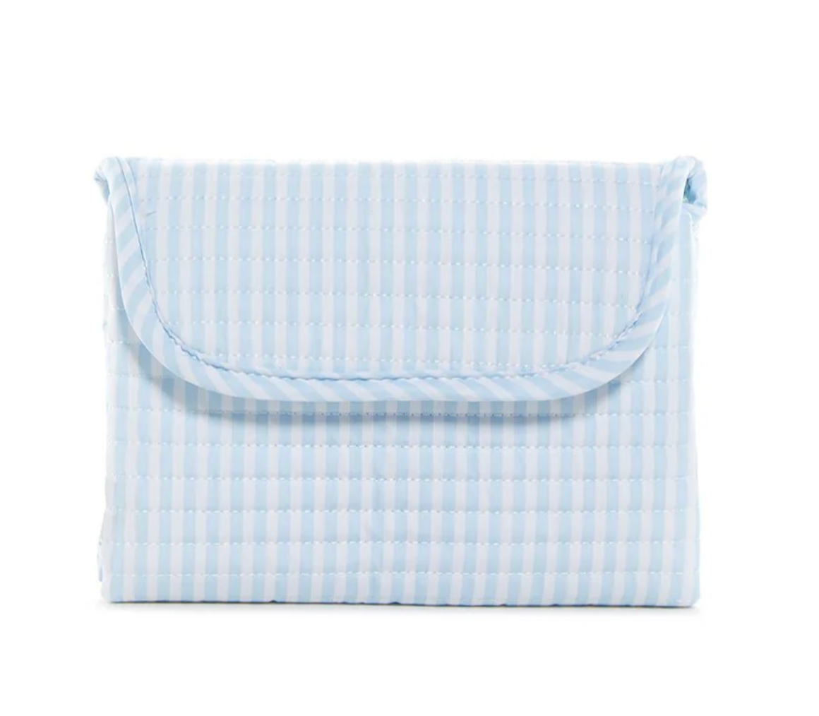Quilted Changing Mat, Pimlico Stripe Blue - Magpies Paducah