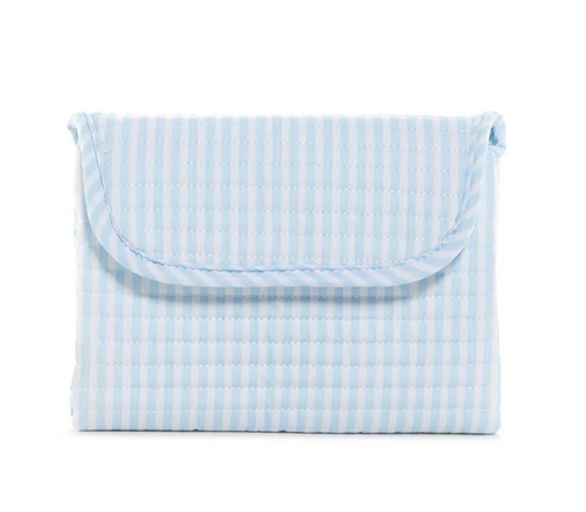 Quilted Changing Mat, Pimlico Stripe Blue - Magpies Paducah