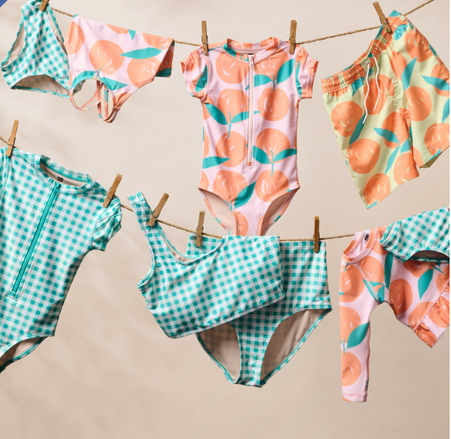 Rashguard Baby Swimsuit, Valencia Orange - Magpies Paducah