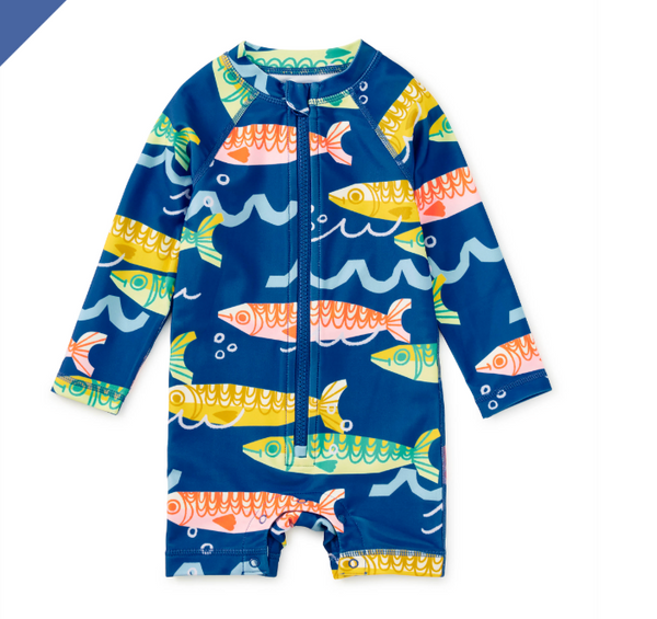 Rashguard Baby Swimsuit, Sardinas Del Mar - Magpies Paducah