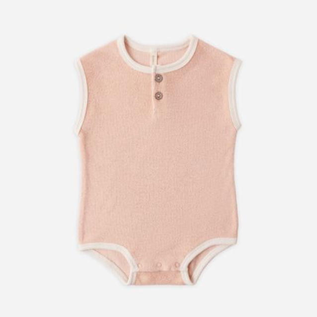 Terry Cloth Romper, Melon - Magpies Paducah