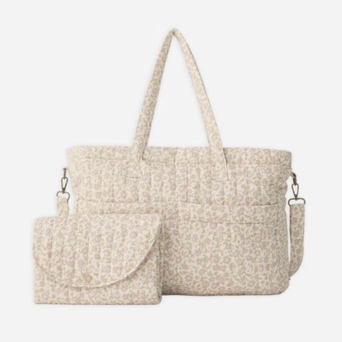 Diaper Bag + Changing Mat, Dahlia Woven - Magpies Paducah