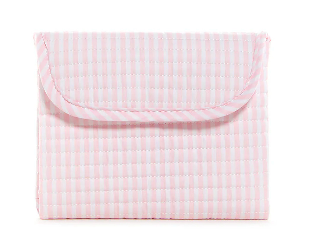 Quilted Changing Mat, Pimlico Stripe Pink - Magpies Paducah