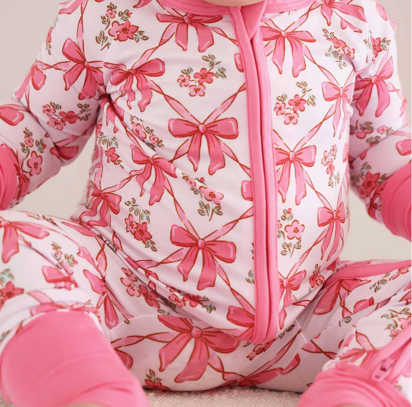 Convertible Zip Romper, Bow Besties - Magpies Paducah