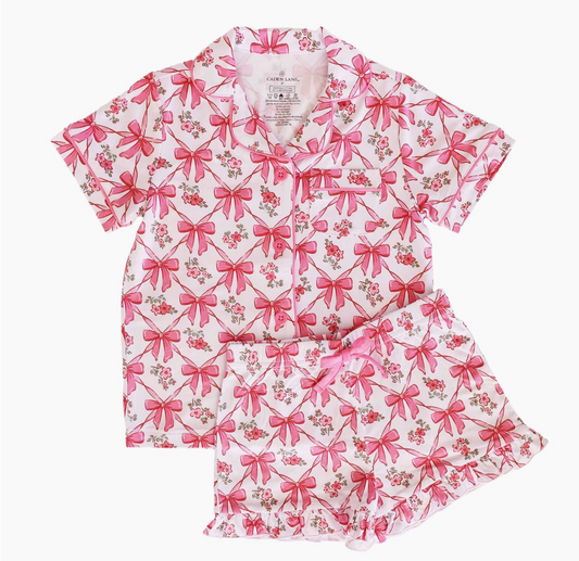 Short PJ Set, Bow Besties - Magpies Paducah
