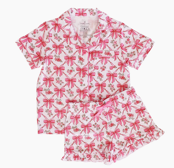 Short PJ Set, Bow Besties - Magpies Paducah