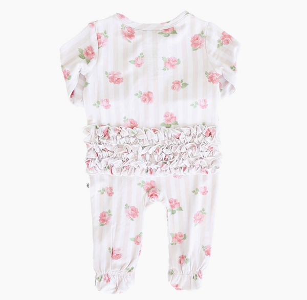 Ruffle Zip Footie, Rosy & Cozy - Magpies Paducah