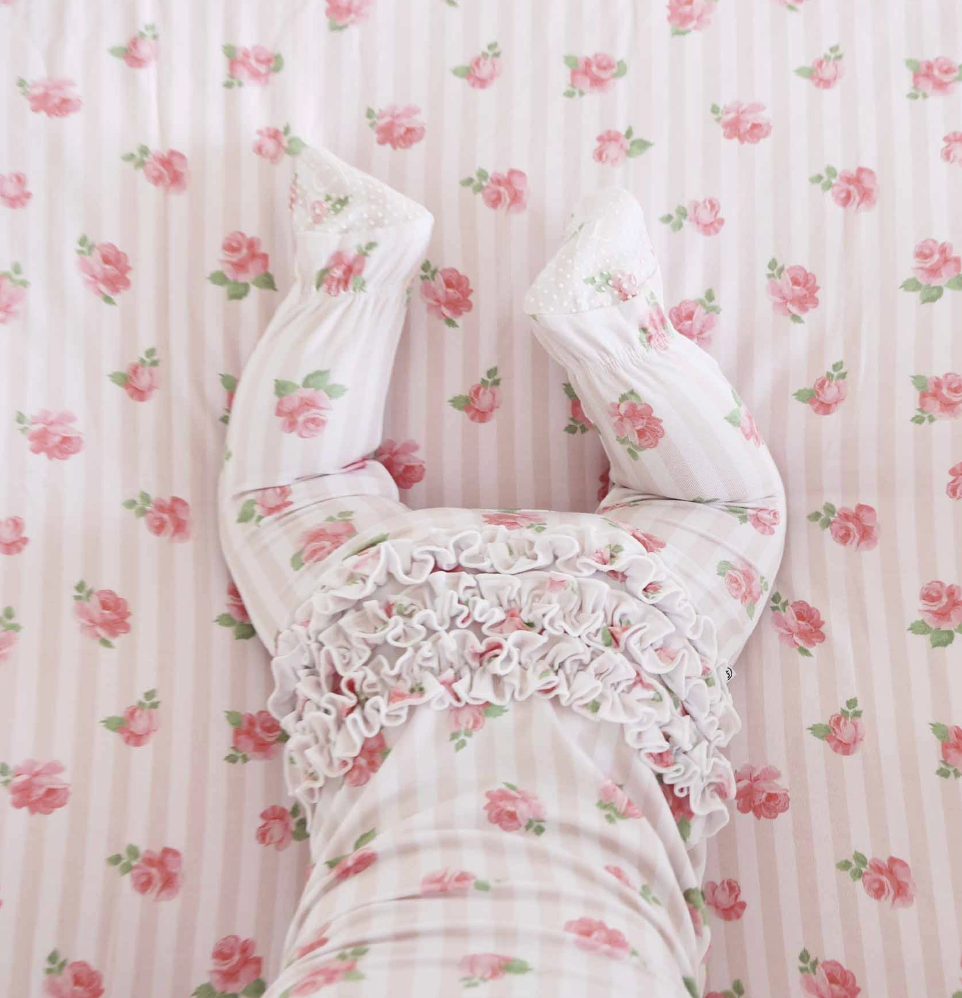 Ruffle Zip Footie, Rosy & Cozy - Magpies Paducah