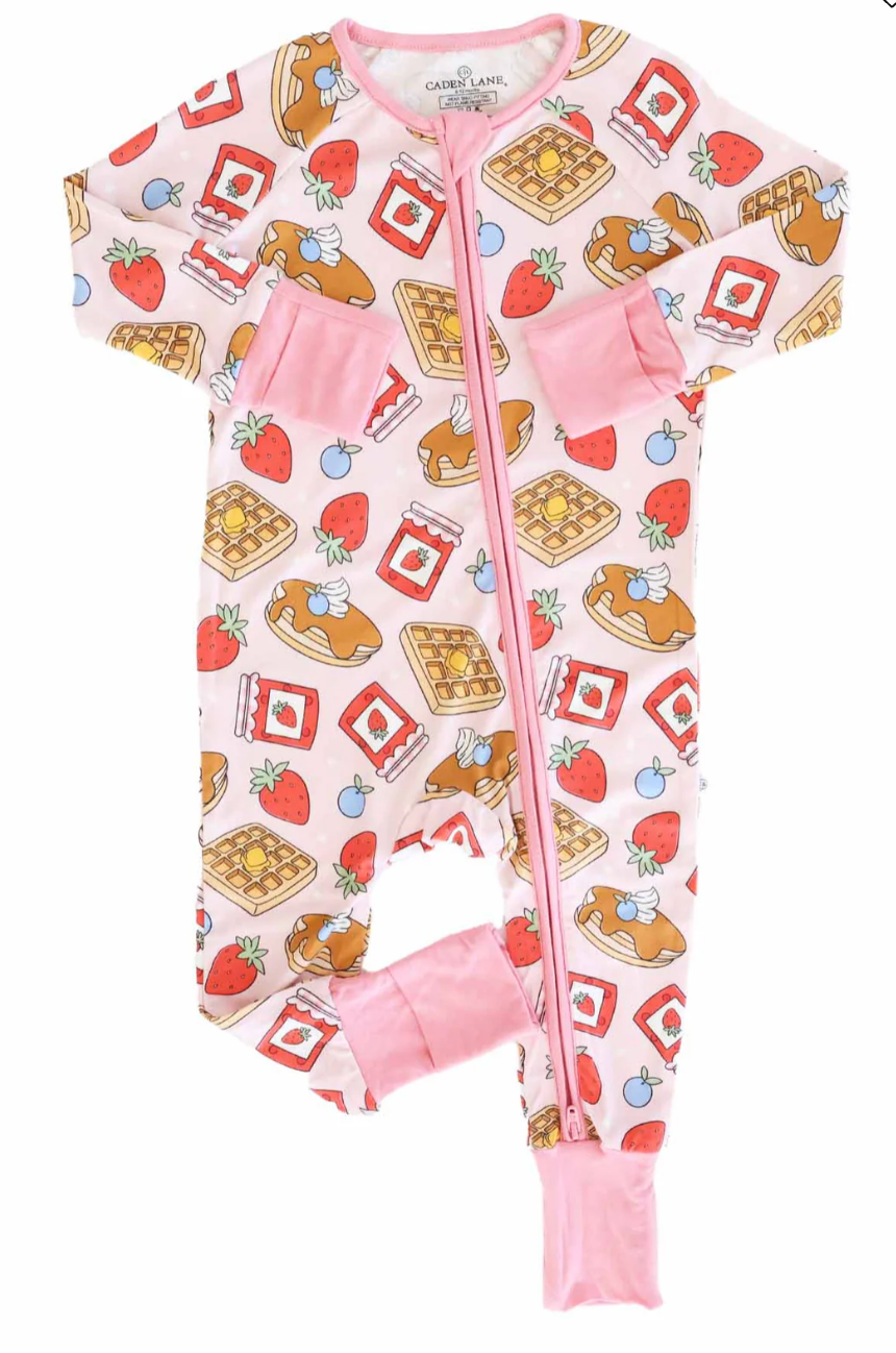 Convertible Zip Romper, Pink Sweet Stacks - Magpies Paducah