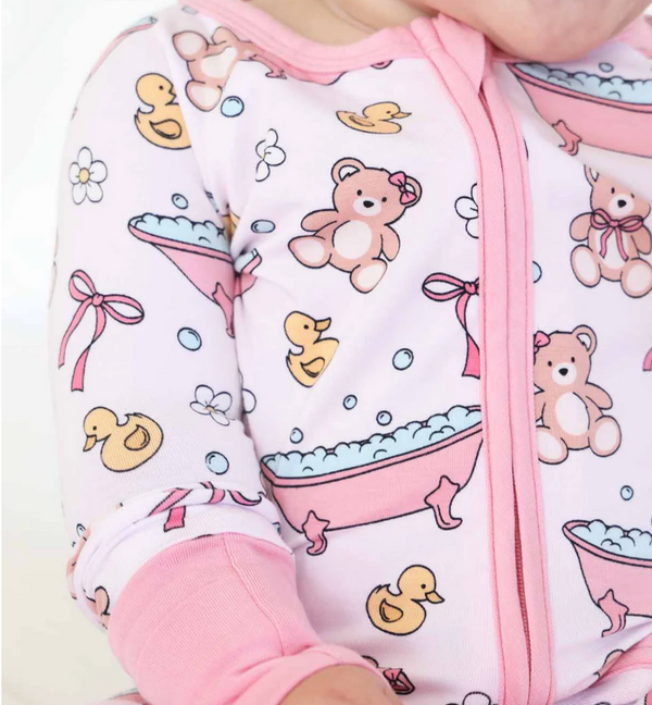 Convertible Zip Romper, Bathtime Besties - Magpies Paducah