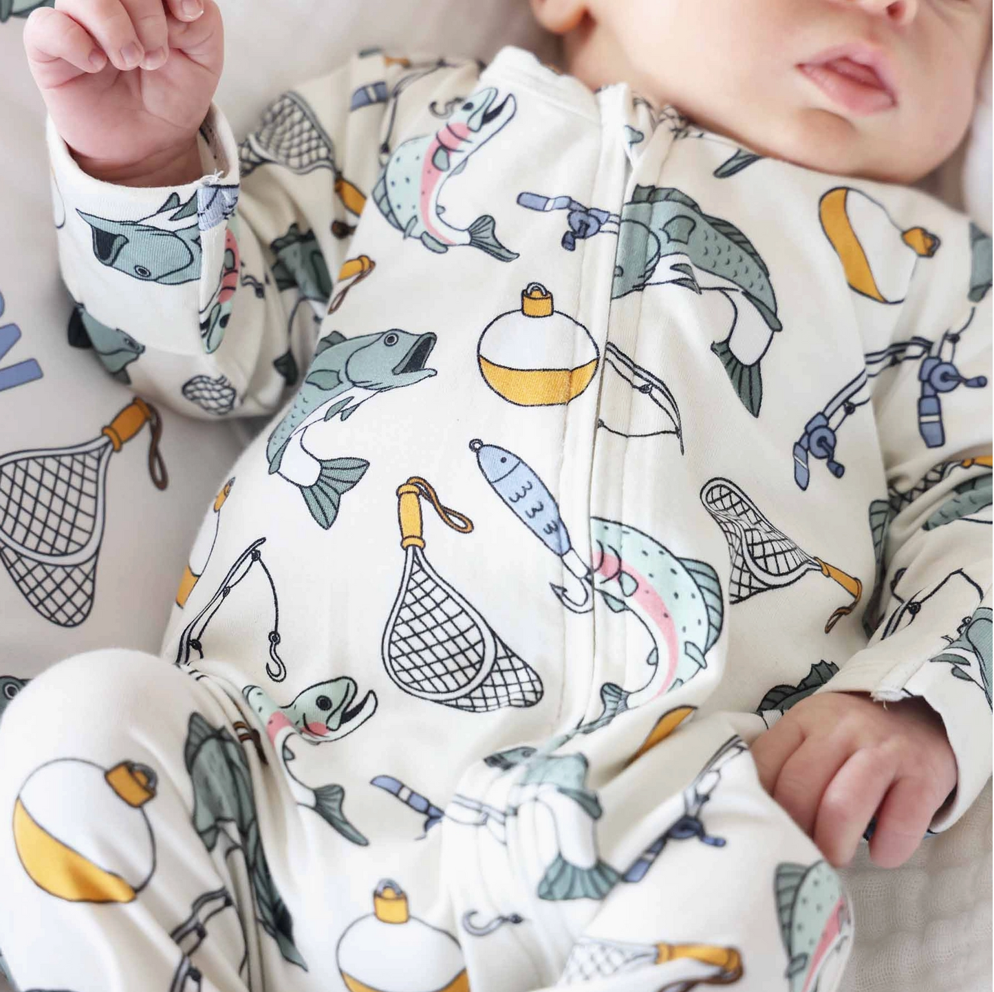 Convertible Zip Romper, Catch of the Day - Magpies Paducah