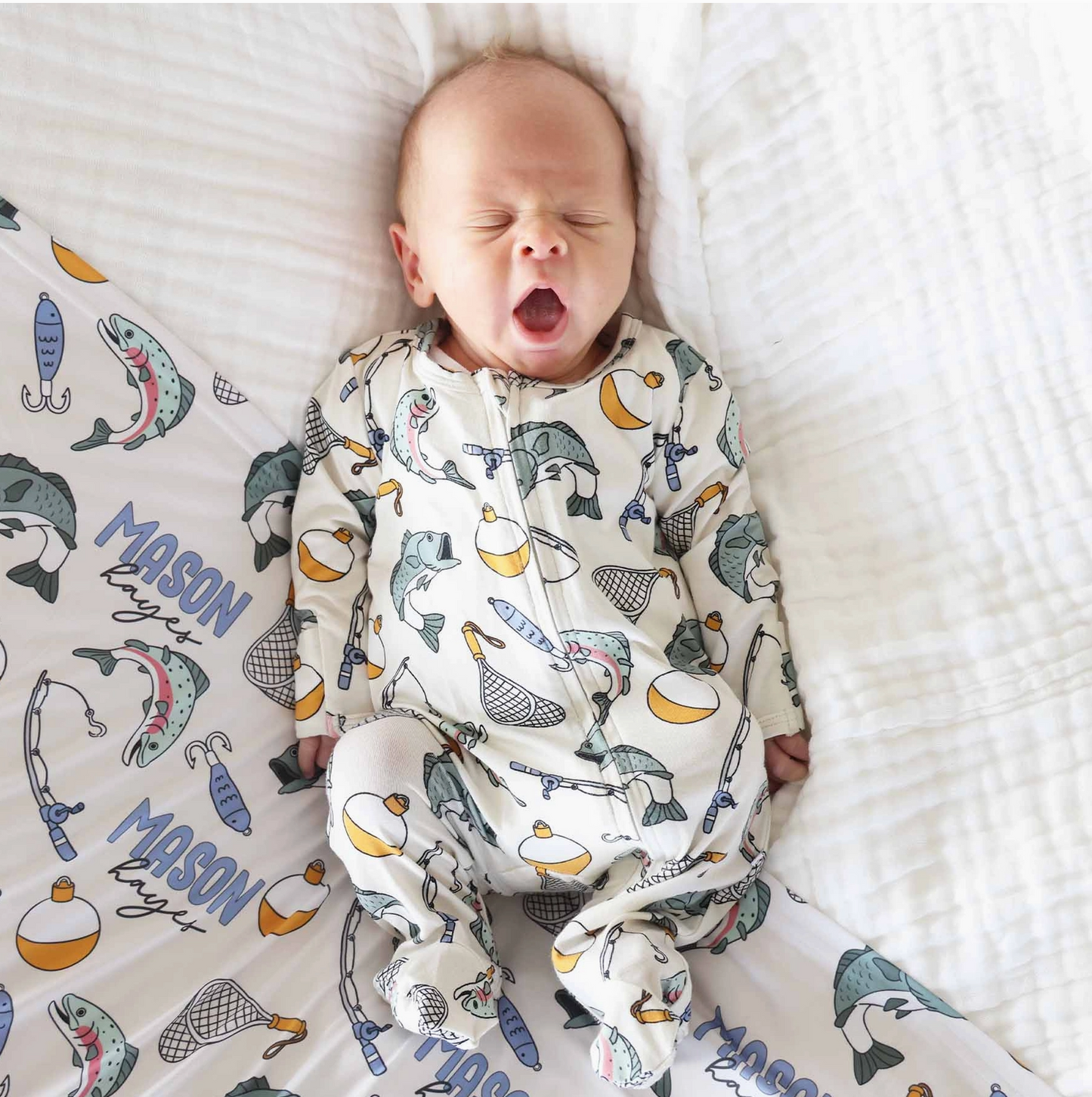 Convertible Zip Romper, Catch of the Day - Magpies Paducah