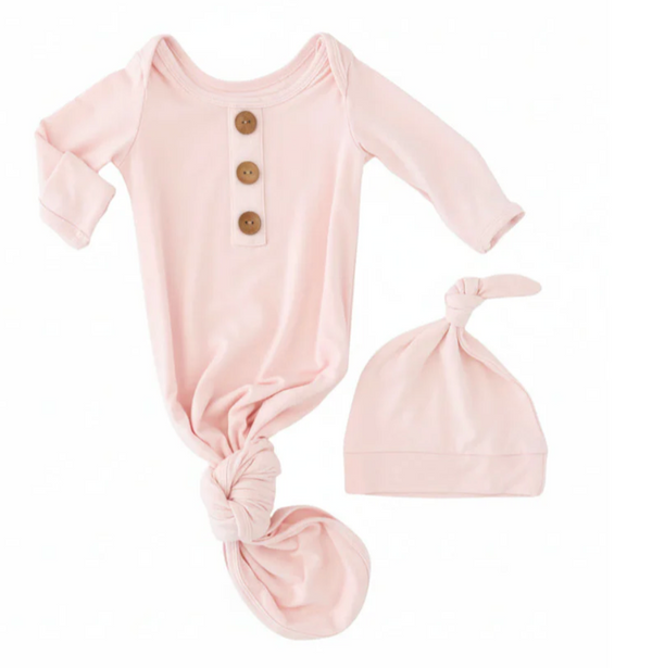 Knot Gown + Hat Set, Blush - Magpies Paducah