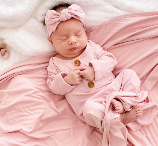 Knot Gown + Hat Set, Petal Pink - Magpies Paducah