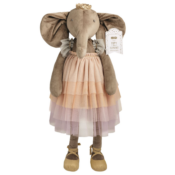Poppy the Elephant Princess Jumbo Plush - Magpies Paducah