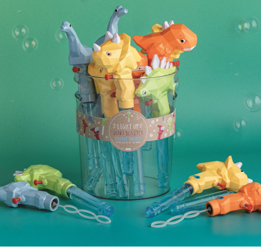 Light Up Dino Blaster Bubble Wands - Magpies Paducah