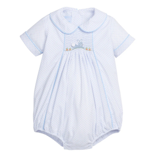 Chest Smocked Bubble, Blue Bunny - Magpies Paducah