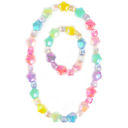 Wish Upon a Rainbow Star Necklace + Bracelet Set - Magpies Paducah