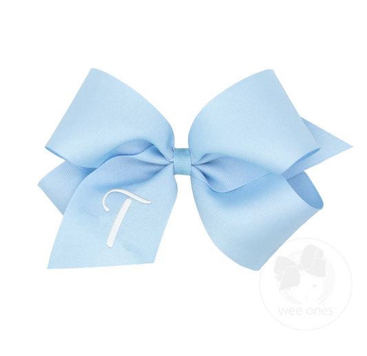 King Monogrammed Bow, Millennium Blue - Magpies Paducah