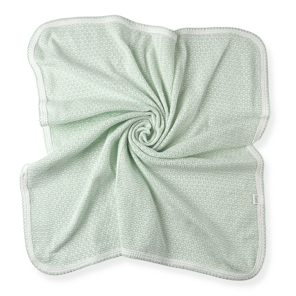 Paty Knit Swaddle, Mint/Mint trim - Magpies Paducah