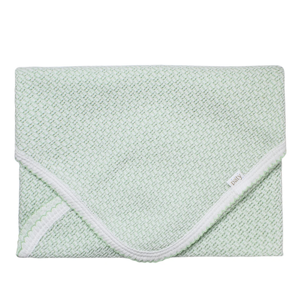 Paty Knit Swaddle, Mint/Mint trim - Magpies Paducah