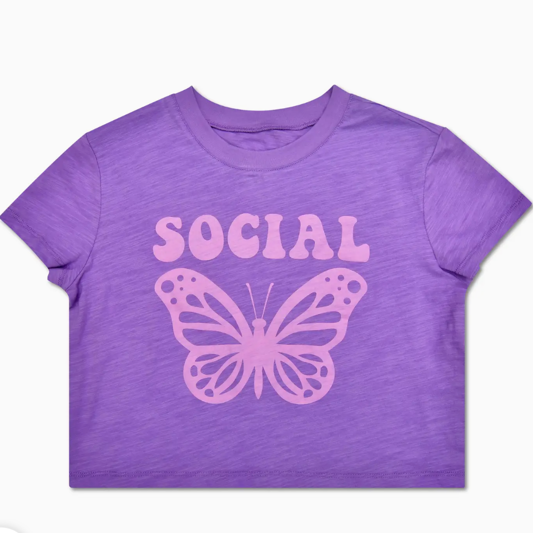 Social Butterfly Boxy Tee - Magpies Paducah