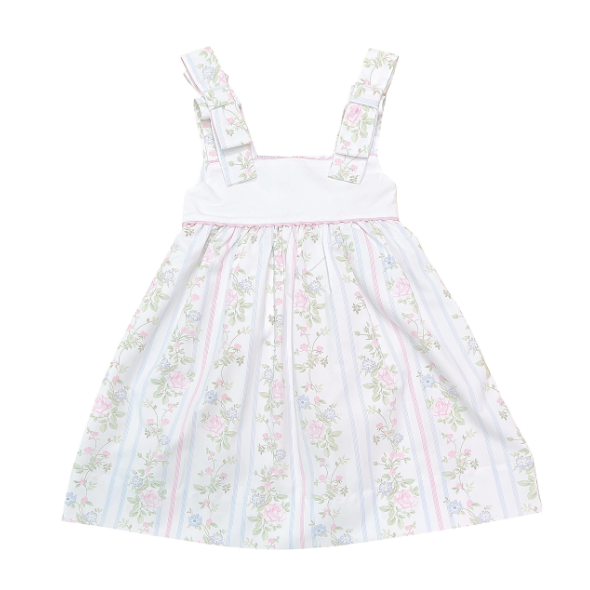 Valerie Blue + Pink Vine Dress - Magpies Paducah