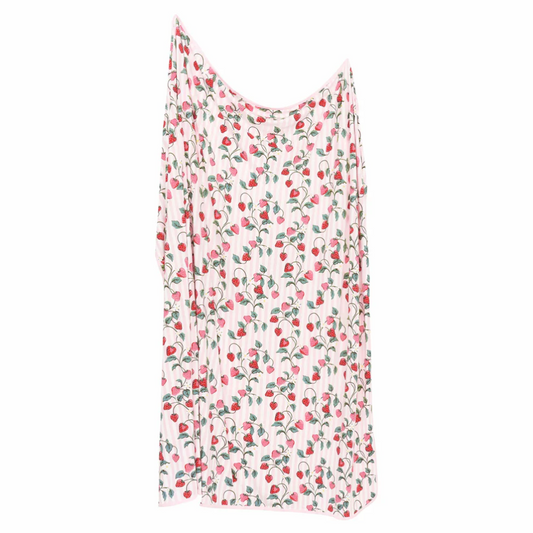 Swaddle Blanket, Strawberry Fields - Magpies Paducah