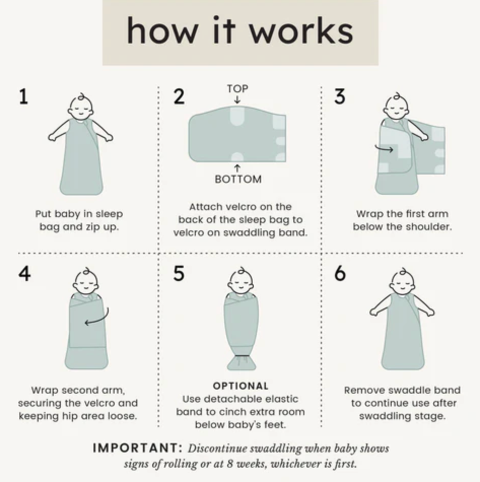 Sleep Bag Swaddler, Butterfly Blush - Magpies Paducah