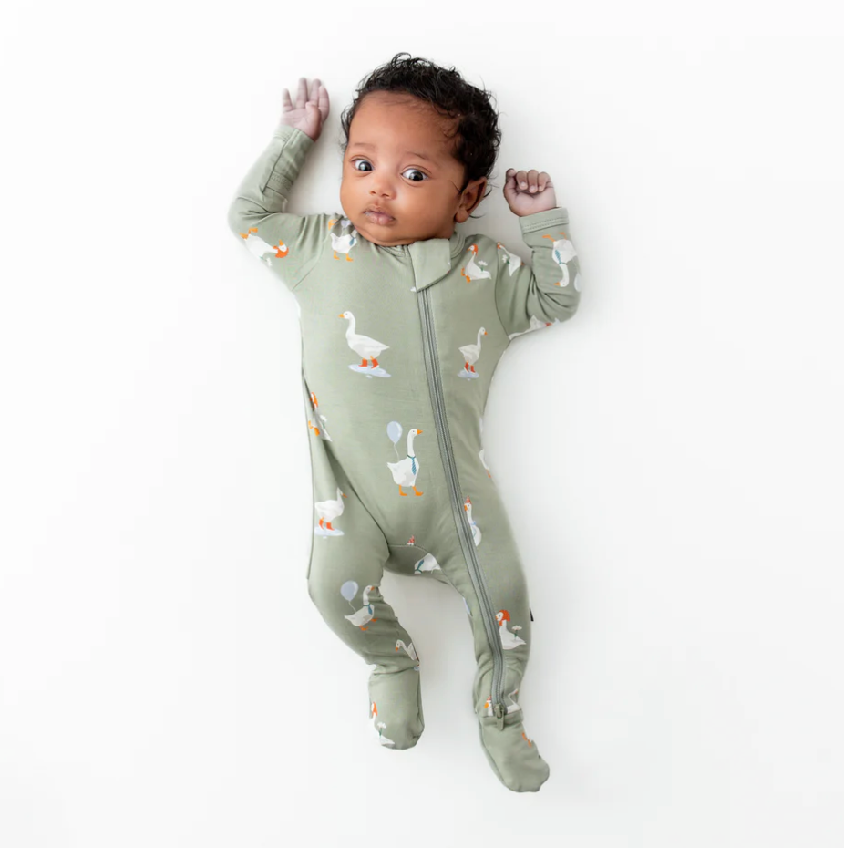 Zippered Footie, Silly Goose - Magpies Paducah