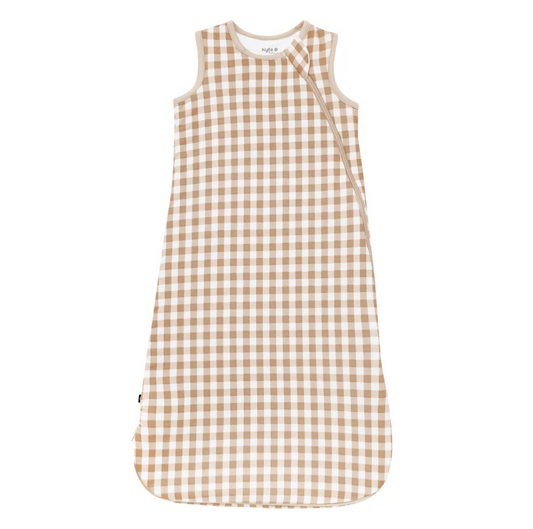 Sleep Bag, 1.0 TOG, Gingham Bisque - Magpies Paducah