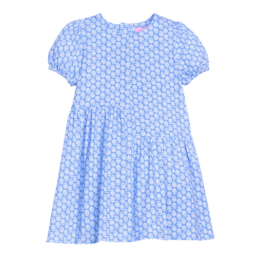 Phillipa Dress, Periwinkle Block Print - Magpies Paducah