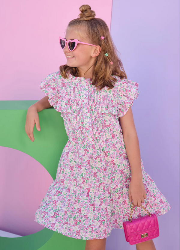 Rodeo Dress, Pink Bloomsbury Blossoms - Magpies Paducah