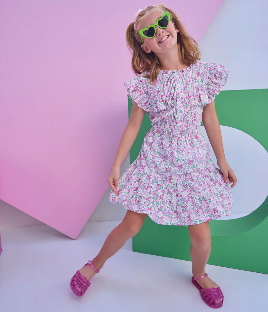 Rodeo Dress, Pink Bloomsbury Blossoms - Magpies Paducah