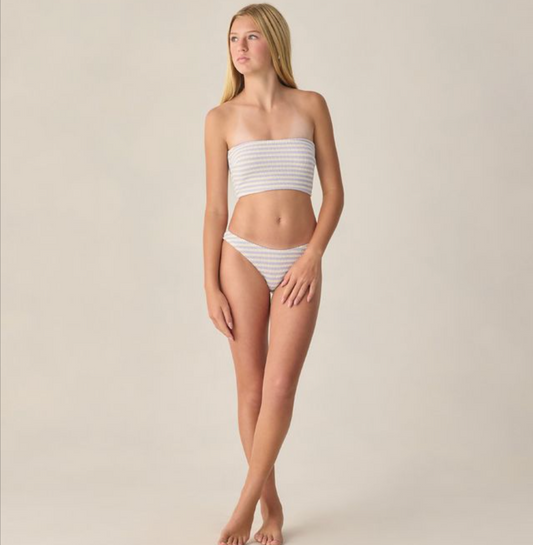 Teen Ruffle Bandeau Bikini Set, Periwinkle - Magpies Paducah