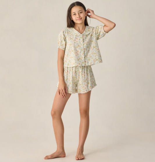 Teen Delilah Pajama Set, Citron Bloom - Magpies Paducah