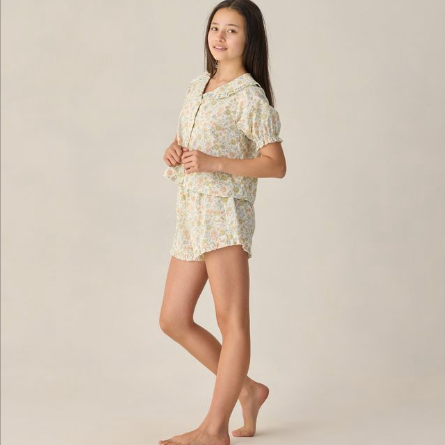 Teen Delilah Pajama Set, Citron Bloom - Magpies Paducah