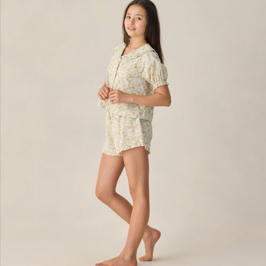 Teen Delilah Pajama Set, Citron Bloom - Magpies Paducah